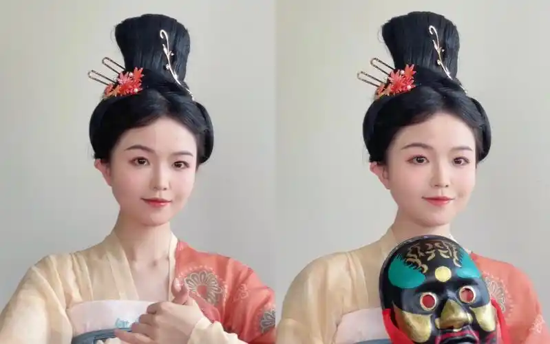 汉服发型|灯火阑珊处的大唐 唐朝小娘子发型教程