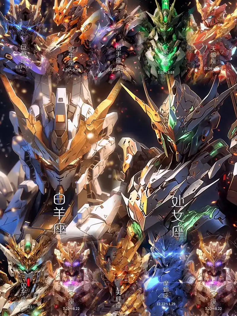 十二星座机甲版来咯#图文计划来了 #星座解析 #我又来送图啦 - 抖音