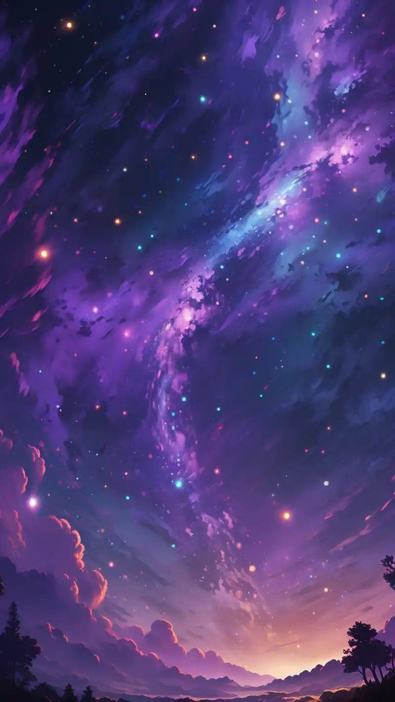 梦幻紫色星空壁纸90太美了! 这组紫色星空壁纸真的太美了!