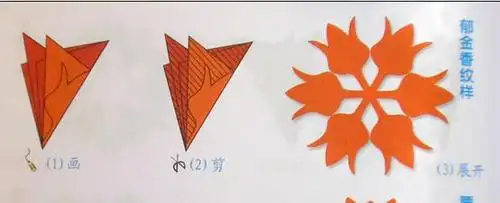 剪纸图案大全及方法-郁金香花