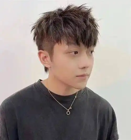 少年感十足烫发发型,帅气清爽,蓬松立体有型