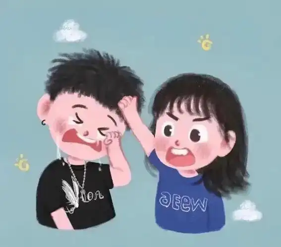 二胎兄妹,兄弟卡通图片