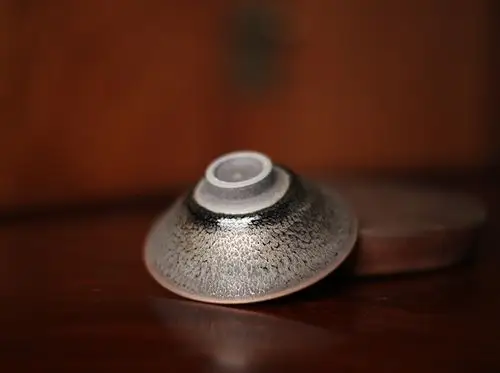 【器世界】日本京都水出胜大师天目盏建盏曜变金油