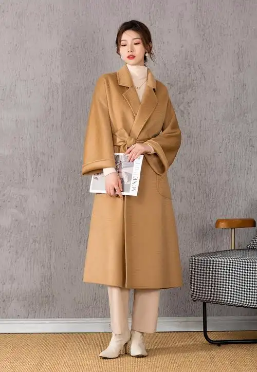 秋冬装羽绒服呢大衣针织衫知性轻成熟模特服装拍摄照影