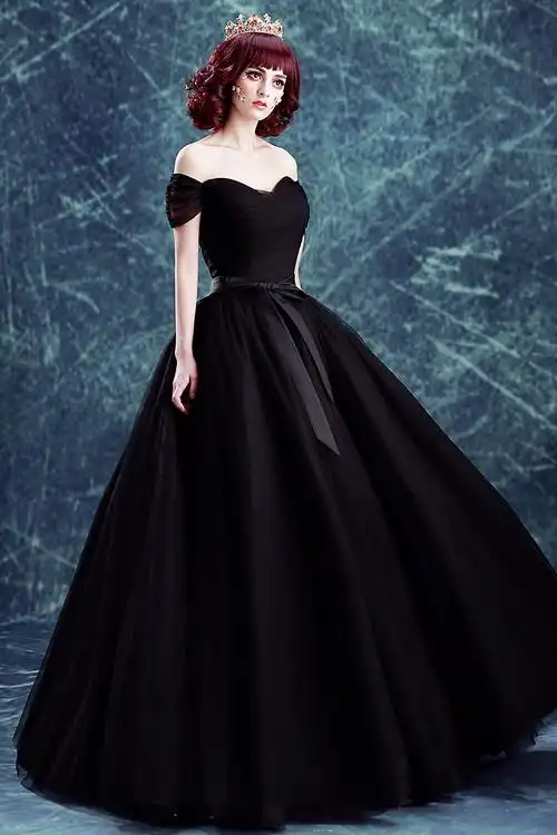 服饰 大号服装  加大码礼服和裙子  产品描述 脱肩管晚礼服黑色婚礼