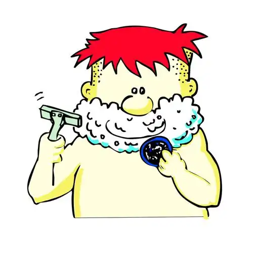 卡通刮胡子矢量人物eps