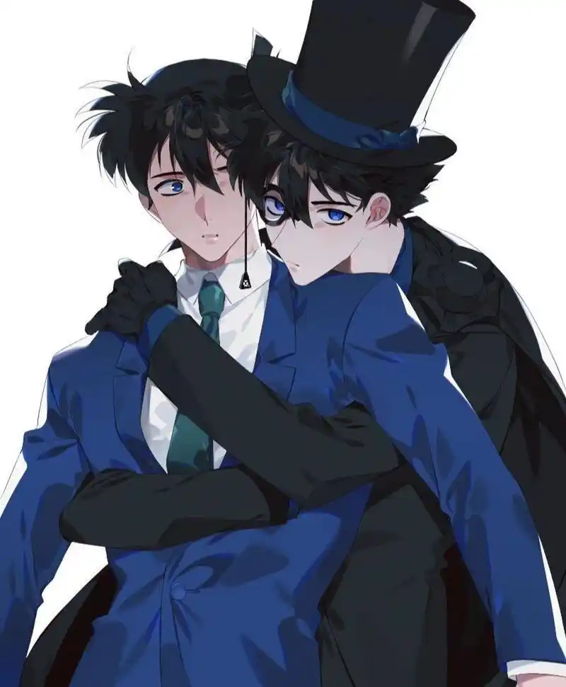 同人插画丨怪盗基德 x 工藤新一这cp太甜啦 怪盗基德 x 工藤新一 画师