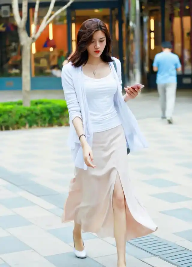 国庆杭州街拍,美女都很有范儿