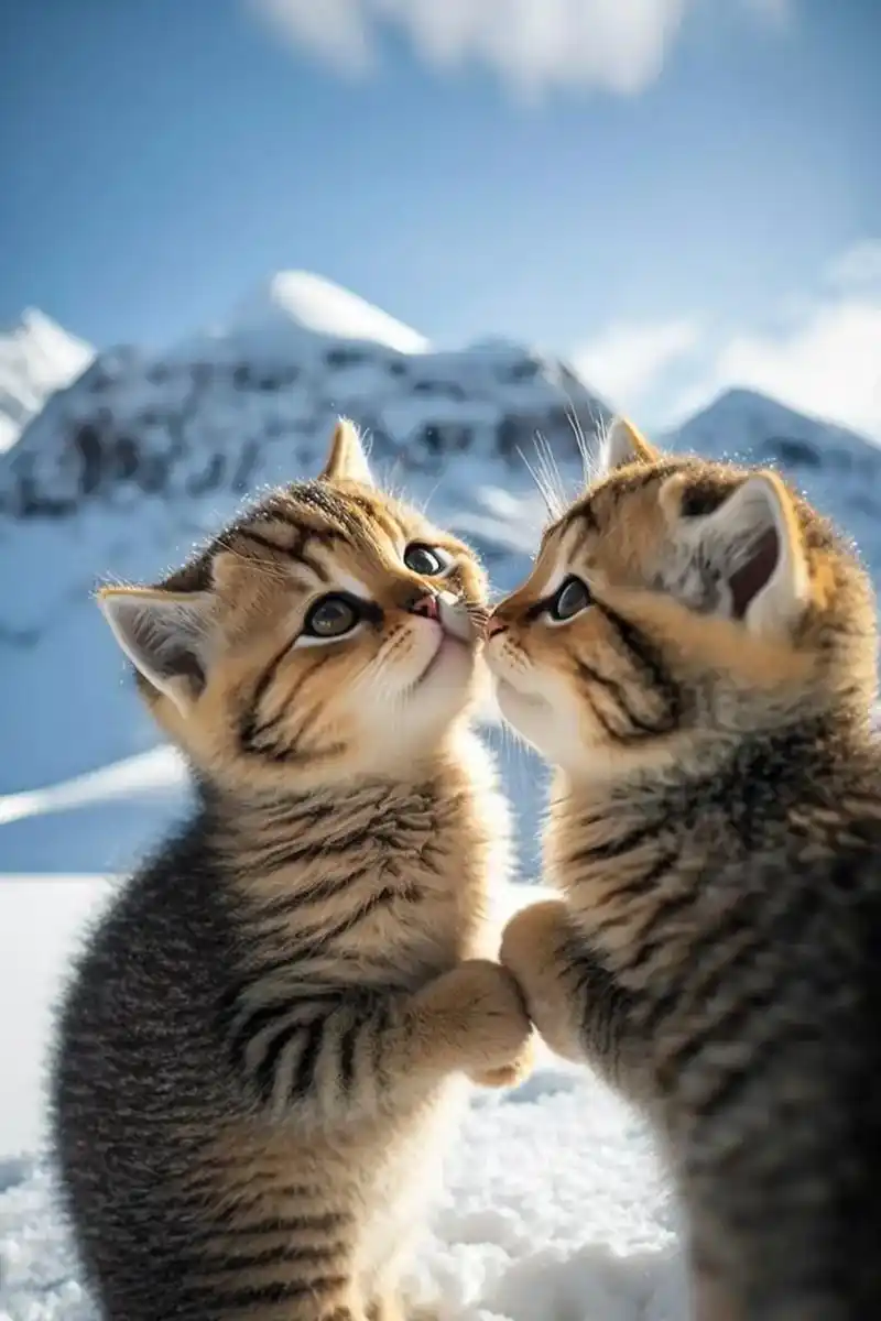 给大伙撒把狗粮,情人节猫咪也要秀恩爱.#图文扶持计划入口 # - 抖音