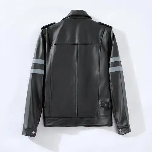 捡漏秋季生化危机真皮皮衣头层牛皮多口口袋修身皮衣