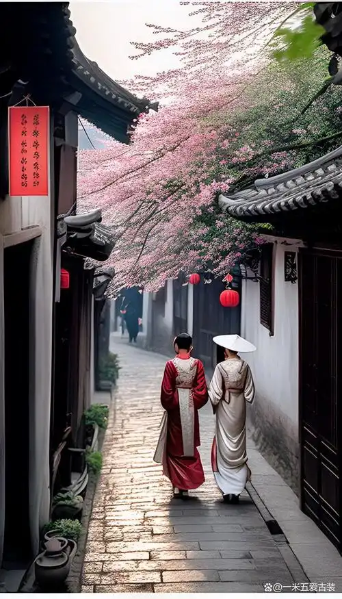 杏花烟雨,江南小巷