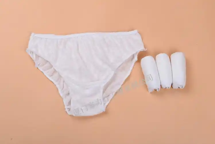 柔芙绵全棉档4条装一次性内裤孕妇女士产妇旅行产前产后内裤