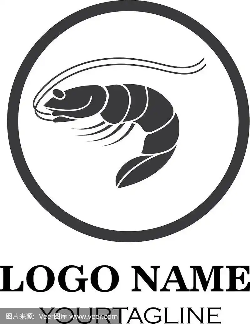 虾的图标标志设计