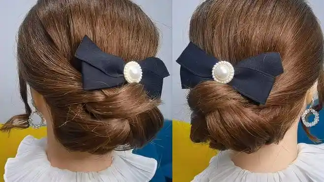 法式温柔感盘发这样扎,原来可以这么美,发型好温柔