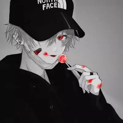 暗黑系二次元男生头像