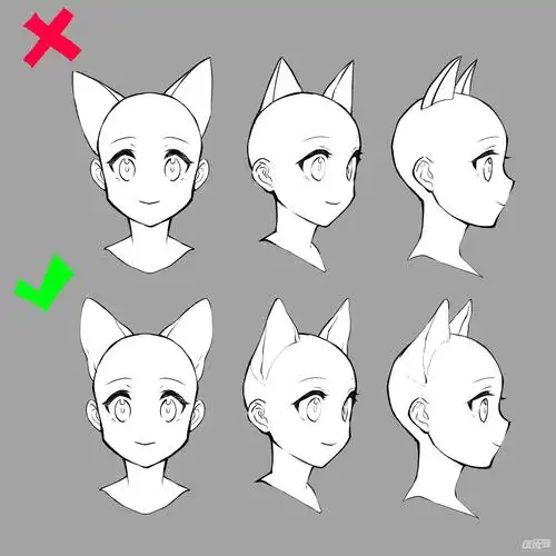 猫耳的画法byタジマイ