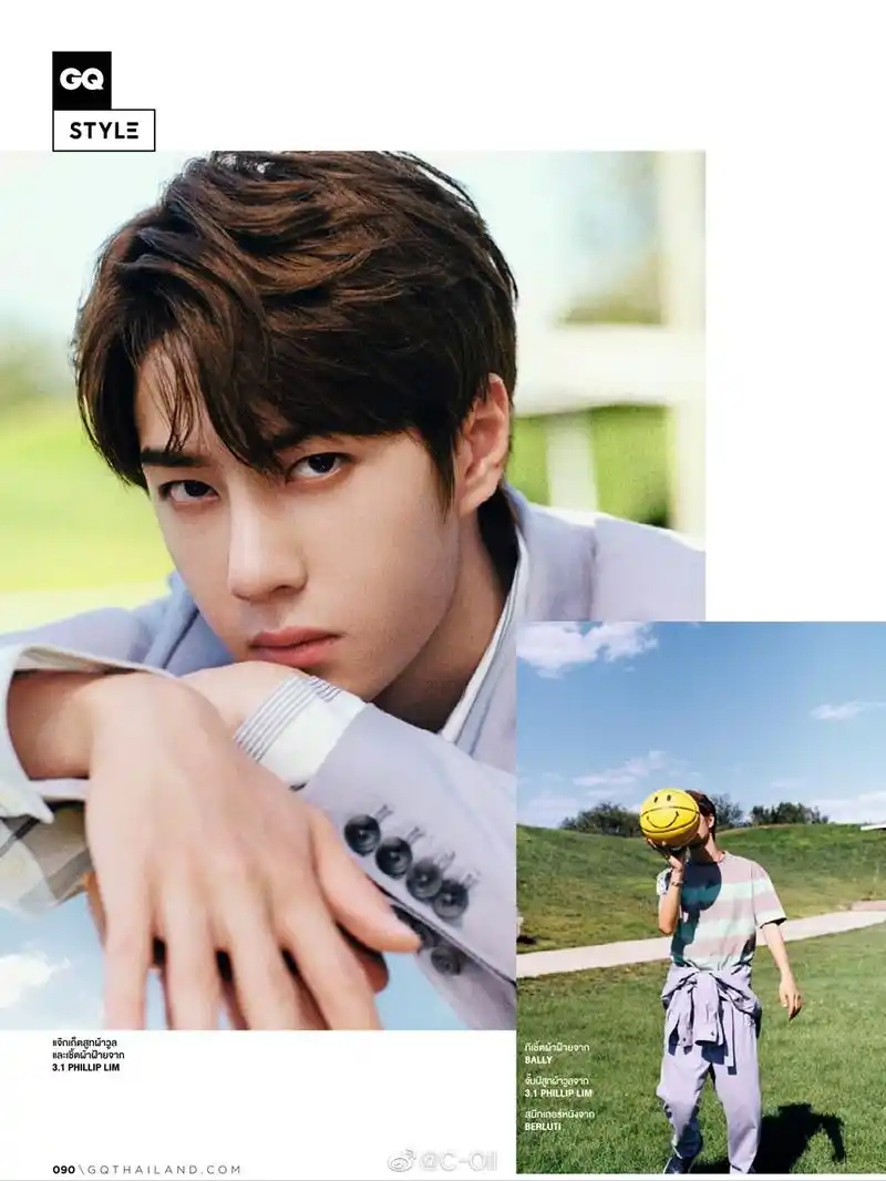 组图:王一博登gq泰国版封面 草地玩滑板骑摩托造型酷帅