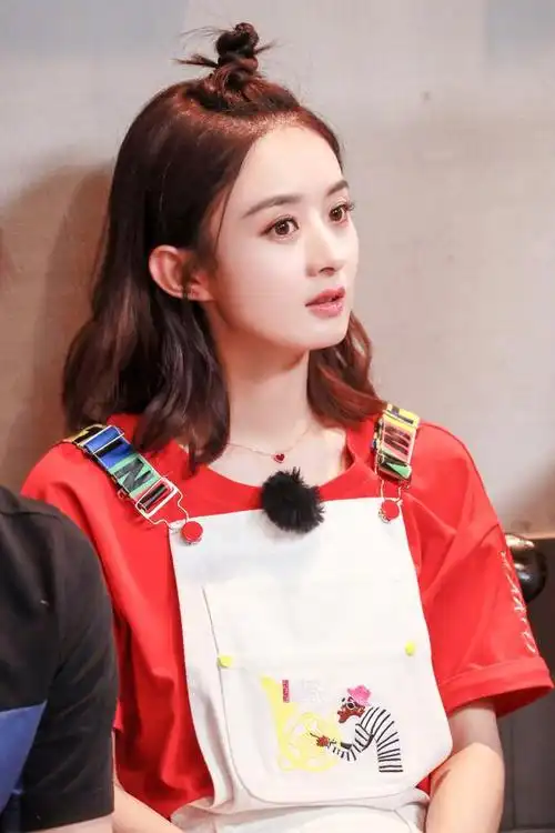 赵丽颖同款脸型发型(明星换发型像换头)(38)