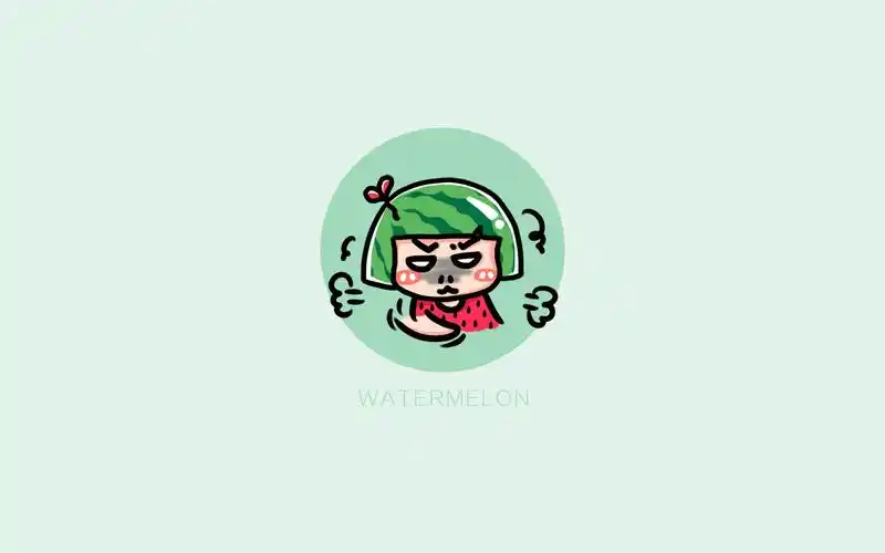 西瓜# #表情# #q版# #卡通# #可爱# #涂鸦# #头像# #壁纸# #锁屏