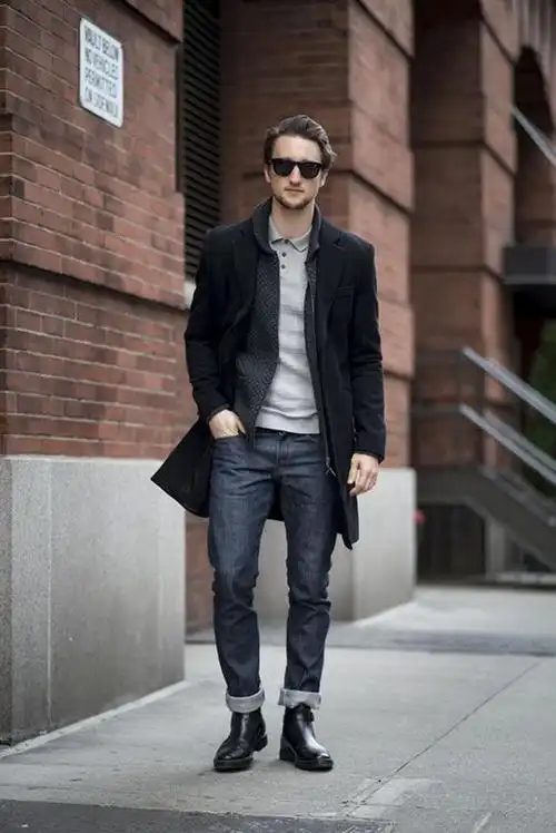 冬季成熟男士服装搭配图片 - 冷求网
