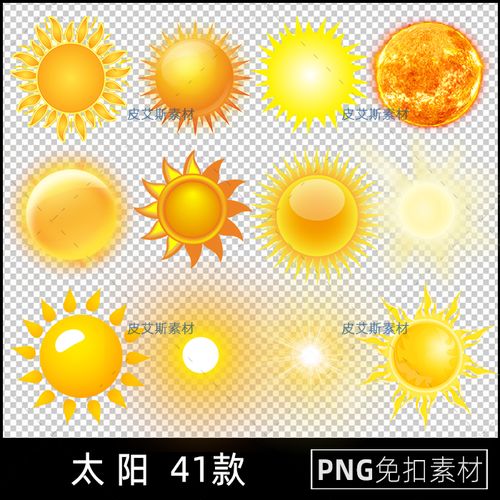 png免抠太阳卡通手绘可爱海报素材背景图片免扣透明底ps设计素材