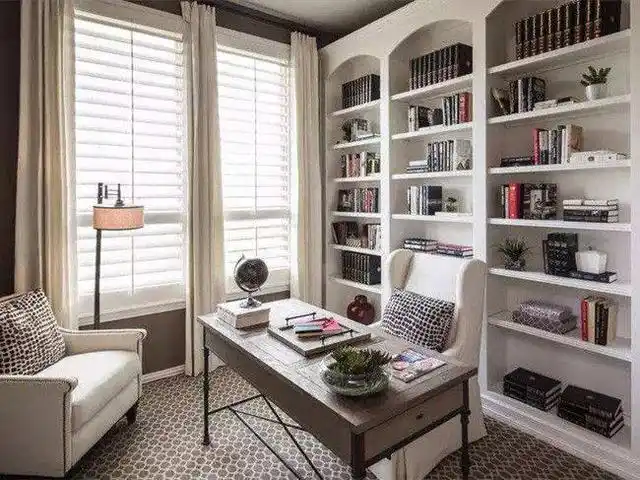 作为一个修身养性的空间,安静是书房装修的最低要求.