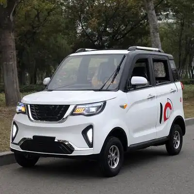 电动四轮车全封闭家用接送孩子电瓶车女性锂电池成人新能源代步车