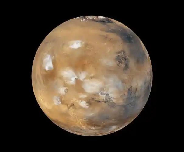 天问一号拍的火星真实全貌照片