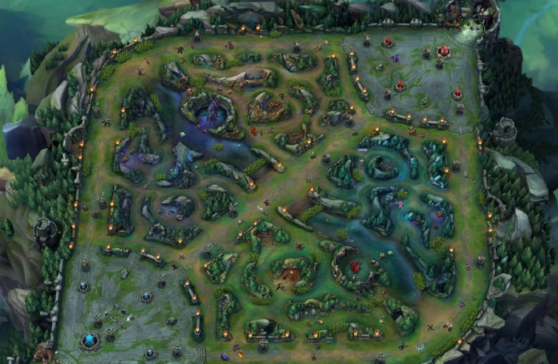 看s9上快手:lol地图在十周年后被改动?新增防御塔与边路商店?