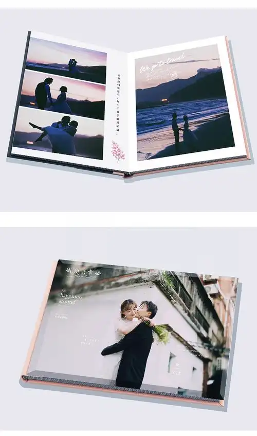 水晶相册本作结婚纪念册影楼精修入册婚纱照片书来图定做竖8寸芙瑞