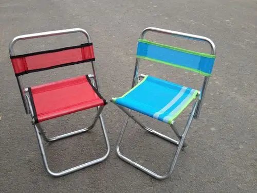 彩网折叠凳钢管折叠椅彩网沙滩椅.量大优惠质量第一