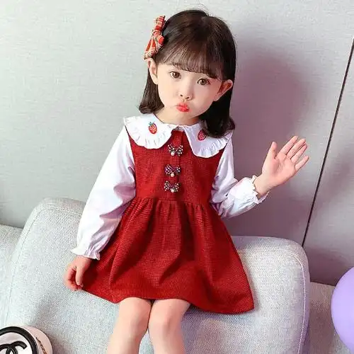 (今日6.8折)女童连衣裙春装新款洋气2021时髦女宝宝可爱公主裙小女孩