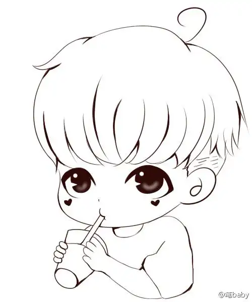 求exo 吴世勋q版的线稿