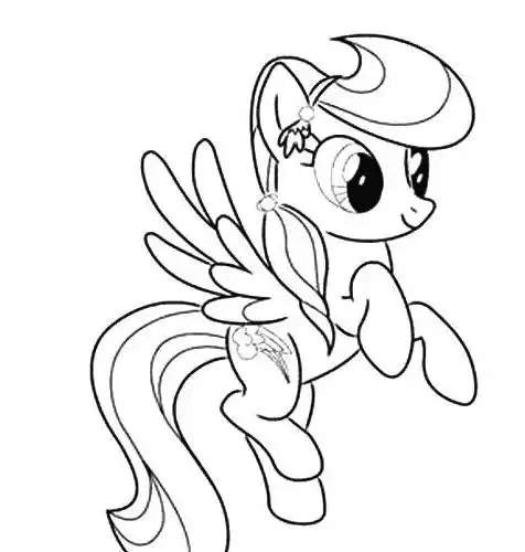 小马女孩云宝的简笔画