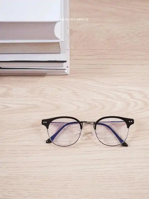 低调高级的半框眼镜复古文艺又减龄