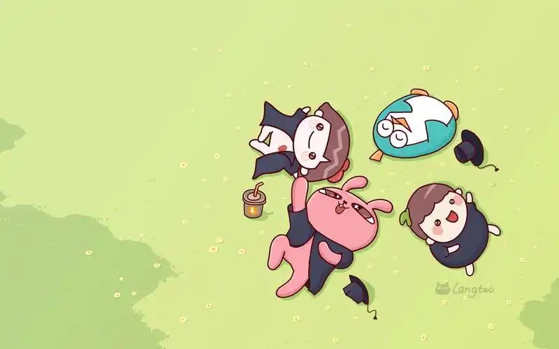 卡通版毕业季可爱动漫高清电脑桌面壁纸高清大图预览1920x1200_卡通