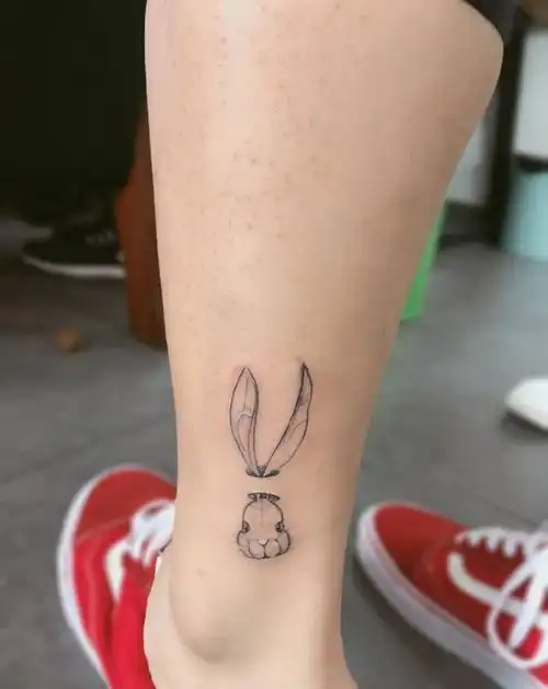 小清新兔子纹身图片