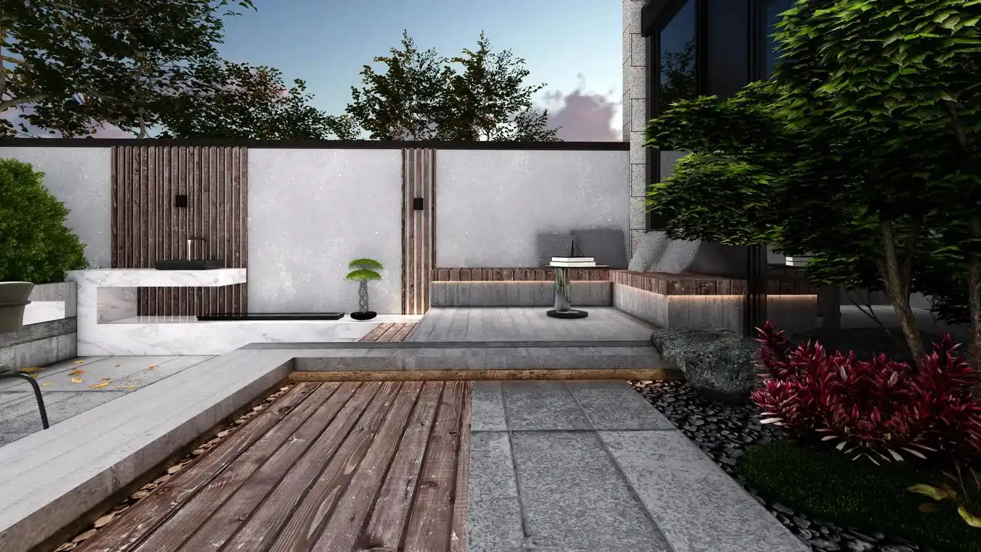 96平的庭院设计.城市的生活总是伴着车水马龙熙熙攘攘喧 - 抖音