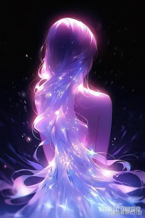绝美紫色系星河长发|仙女背影杀90 如果宝石化成人形, 紫水晶仙女