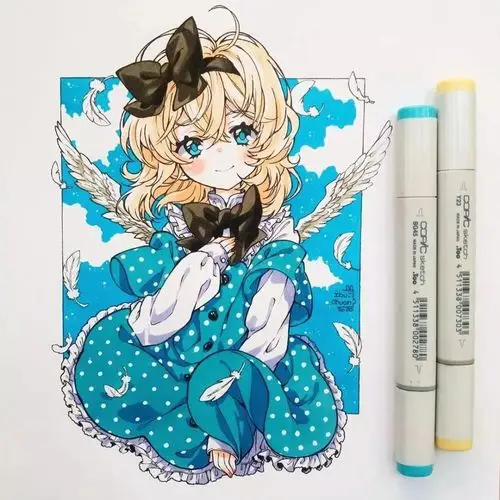 马克笔动漫 橙池未蓝crystal