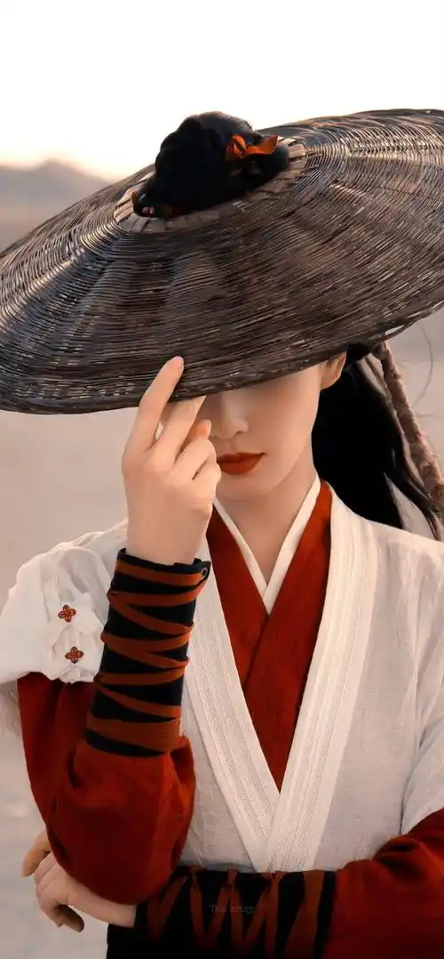 若是喜欢彻底干练的"古风女侠"感,那么就直接只保留高马尾的发髻即可