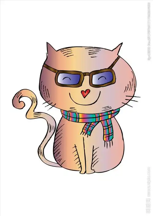 可爱卡通猫矢量图下载图片
