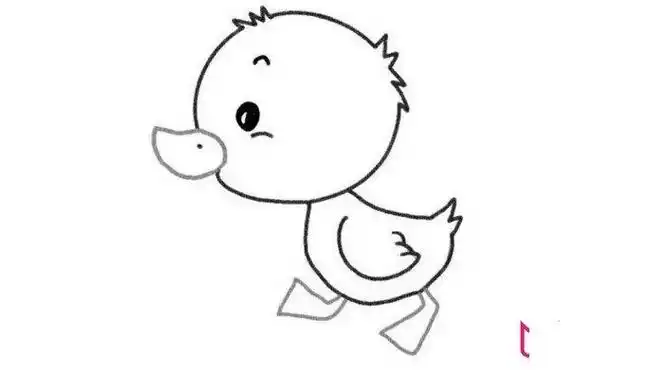 一群鸭子在水中嬉戏简笔画 简笔画图片大全-普车都