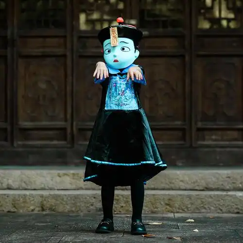 万圣节儿童服装女女女童cosplay衣服童趣清朝僵尸幼儿园服饰