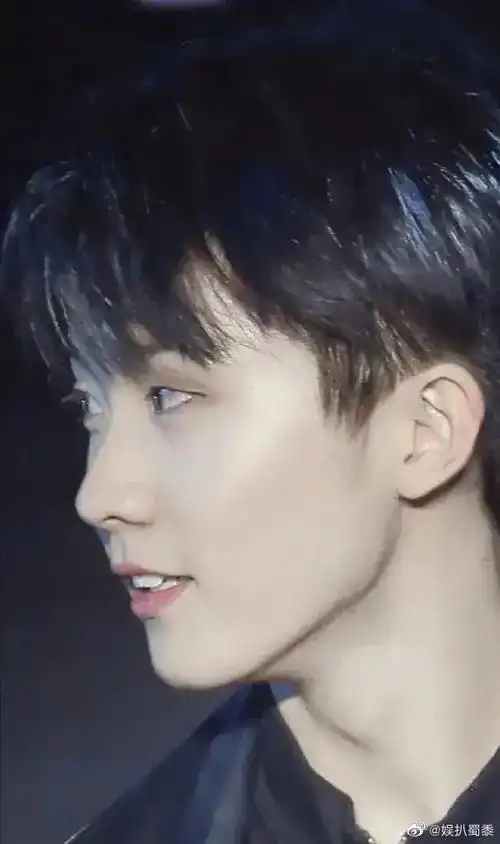 眼睛里蕴藏着银河系,从侧面看喉结更明显,都来品一下马嘉祺优越的侧脸