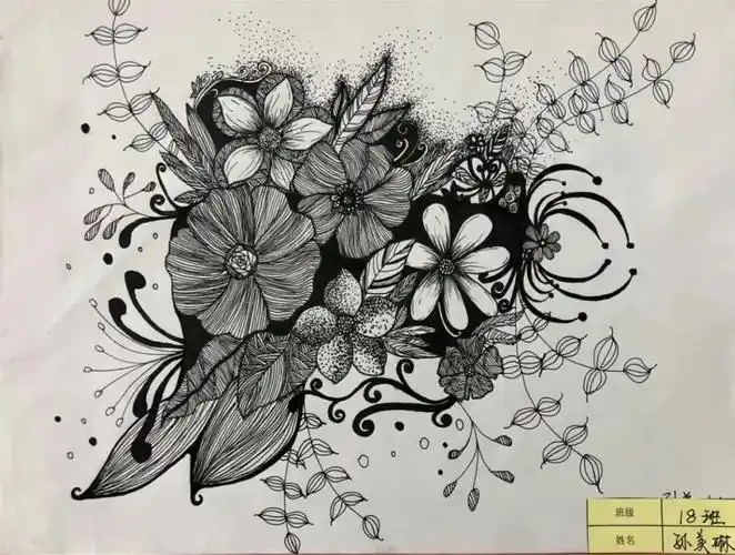 的多彩青春丨东方双语六校区初中部"黑白装饰画"作品大赏 - 学生活动