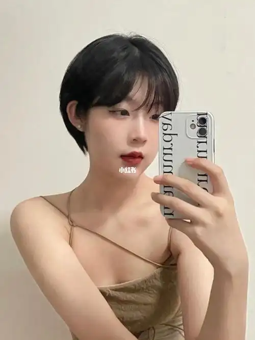 清新甜美韩系挂耳短发小圆脸方圆脸必备78