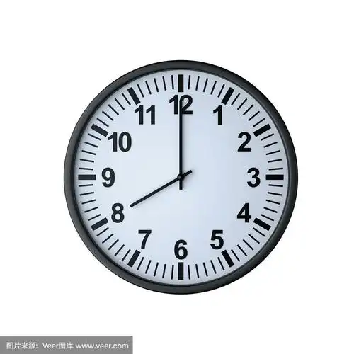 钟面显示八点