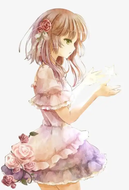 忧伤动漫少女图片素材