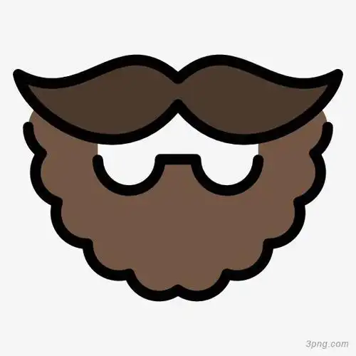 黑色胡子png素材透明免抠图片-其他元素-三元素3png.com